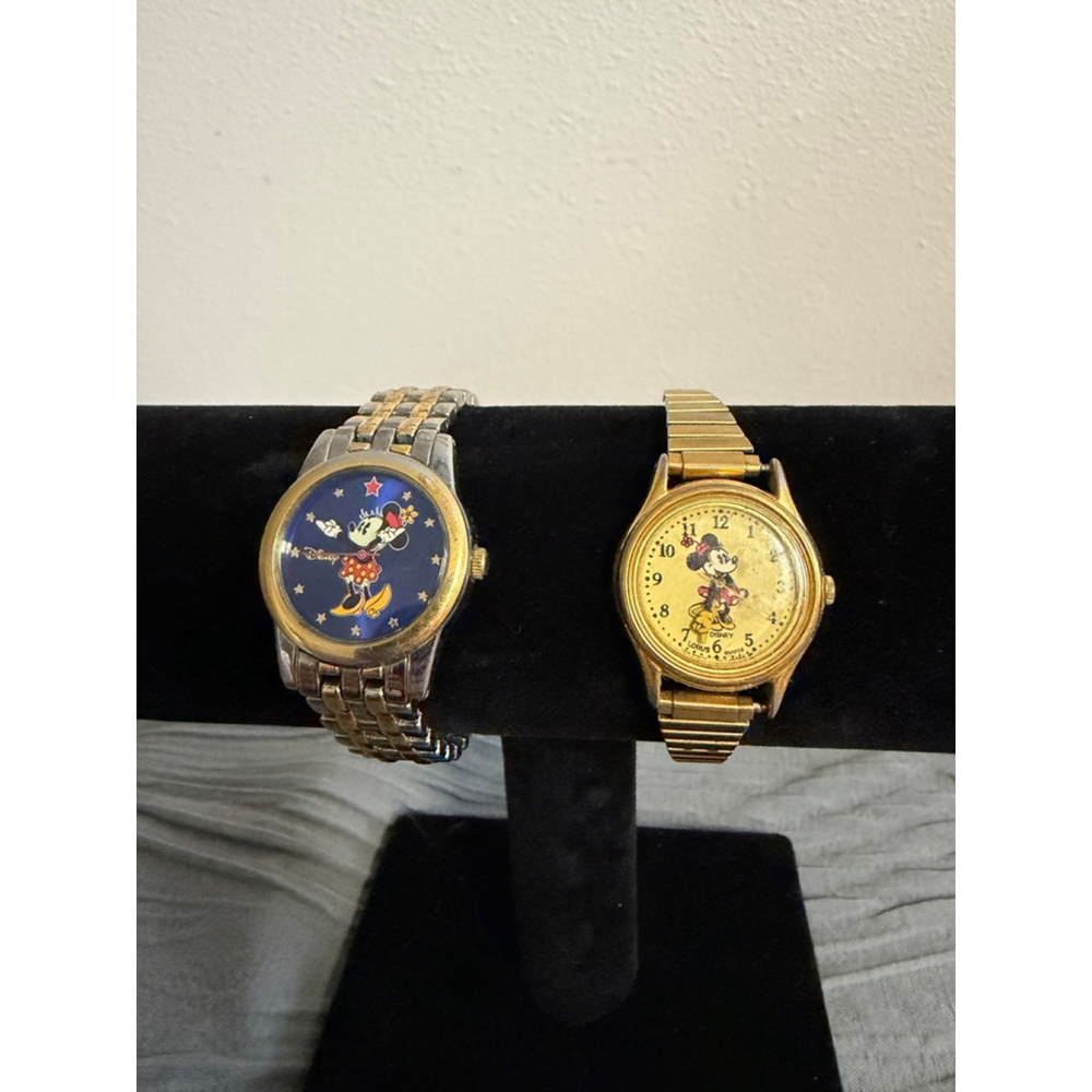 Vintage Minnie Mouse Watches Lot Disney Lorus Seiko Quartz Women’s Needs Battery